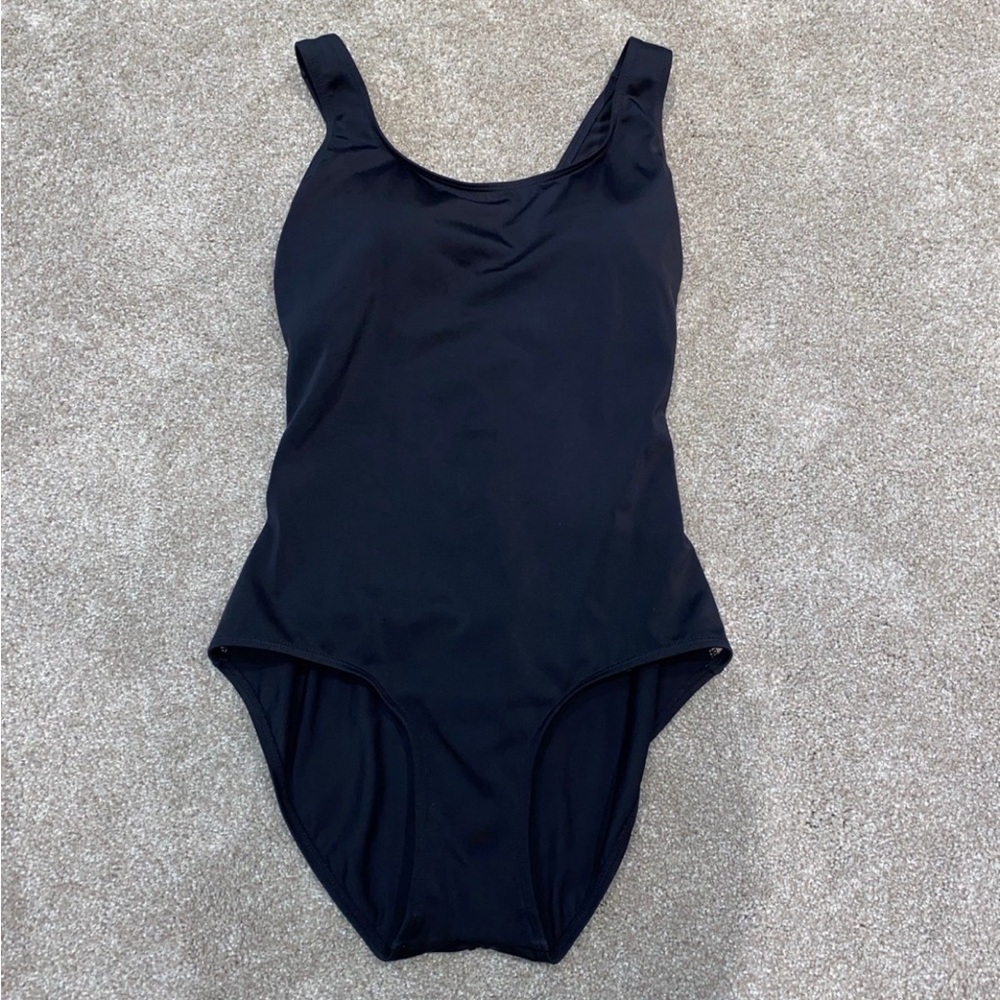 L.L. Bean Black One Piece‎ Bathing Suit Size 8